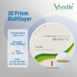 Bloc en céramique de zircone Vsmile HappyZir pour laboratoire dentaire, système ouvert <span class=keywords><strong>CAD</strong></span>/CAM, taille 10 mm, garantie 5 ans, certifié CE - Product Image 4