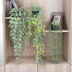 Plantes suspendues artificielles d'<span class=keywords><strong>intérieur</strong></span> en gros, <span class=keywords><strong>eucalyptus</strong></span>, fausse verdure, plante grimpante avec <span class=keywords><strong>pot</strong></span>, décoration de la maison, fournitures de jardin, mariage - Product Image 5