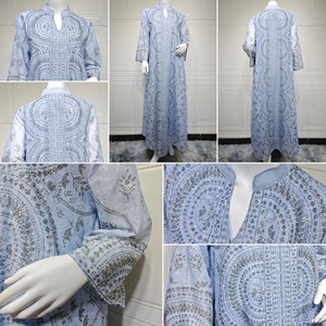 AB509 Hochwertige <span class=keywords><strong>Abaya</strong></span> Damen Muslimisches Kleid Atmungsaktiver Stoff Strass-Verzierte Jalabiya für Robe Dubai Kaftan - Product Image 6