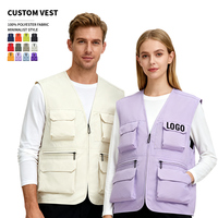 Gilet d'hiver imperméable pour homme Simms, sans manches, col en V, fermeture éclair, formel, plusieurs poches, respirant, 100% polyester