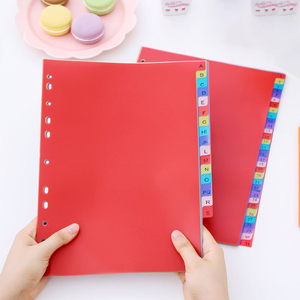 PinGlory High Quality Assorted Colors <strong>A4</strong> Size 11 Ring PP Loose-Leaf File Tab Dividers Binders <strong>Planner</strong> UV/Digital Printed - Product Image 2