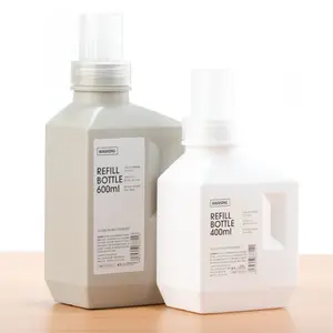 Botella plástica de detergente para ropa, 400ml, 600ml, 1L