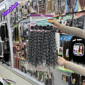 Set di Ciocche di Capelli FUTURA in Fibra di Alta Qualità, Ricci Ariel 24 Pollici, Texture Morbida e Elastica, Colore Biondo e Marrone con Riflessi per Donne - Product Image 2