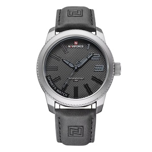 Montre sport à quartz NF9202L pour homme, grand cadran de 46 mm, 3 aiguilles, luminescente, étanche, bracelet en cuir, montre-bracelet de style business - Product Image 1