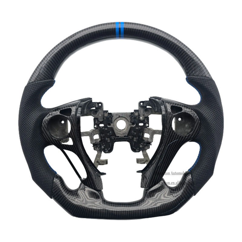 คาร์บอนไฟเบอร์ + หนังพรุน + เย็บสีฟ้า + แถบด้านบนสีฟ้า