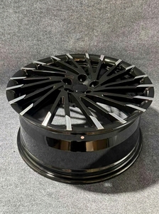 ล้ออัลลอยด์ฟอร์จแบบหลายก้าน สีดำเงา หน้าเจียร ขอบ 17/18 นิ้ว 5X112 /114.3/120 4X100 สำหรับ BMW Audi ดีไซน์สั่งทำพิเศษ - Product Image 5