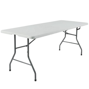 Tavolo da Picnic Pieghevole Portatile in Plastica da 6 Piedi con Set di 2 Panche, Tavolo e Sedie per Interni ed Esterni, per Feste, Campeggio, Patio - Product Image 2