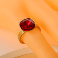 Bague tendance en zircon plaqué rond et carré, bijoux minimalistes élégants, design pour l'index, pour femmes