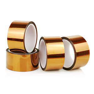 Ruban adhésif haute température Pi Gold Finger 3 mm 500 mm 0,05 mm 33 m Isolation en polyimide Utilisation électronique et électrique - Product Image 1