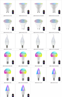 Ampoule LED intelligente RGB Lampara Bombillo GU10 A60 A70 C37 Zigbee Wifi Rgbcw Tuya Alexa 5W 9W Spot sans fil E27 Type de base