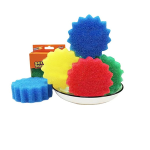 HCX ColorBox Scrub Suave em água morna Duro em água fria Sponge Smile Face para limpeza de lavagem de cozinha - Product Image 2