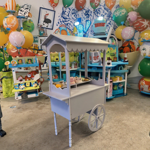 Carrito de Dulces Plegable Personalizable con Ruedas Florales para Bodas, Fiestas Infantiles, Navidad y Decoración de Mesa de Dulces - Product Image 1