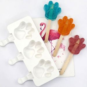 Moule en silicone écologique personnalisé avec logo, 3 cavités en forme de pieds, motif dessin animé, pour crème, glace, cuisson, résine, sans BPA, fait main, DIY, OEM/ODM - Product Image 2