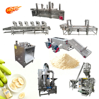 Weegbree Snijmachine Banaan Chips Meel Extract Productielijn Plaintain Dunschiller Snijmachine Poeder Verwerking Lijn