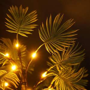 Decorazioni LED palma albero di natale luce bianca calda fino albero di natale batteria USB alimentato da palma artificiale decorazione da tavolo - Product Image 3
