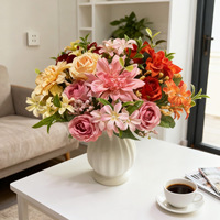Fleurs de pivoine artificielles en gros, bouquet de fleurs de pivoine en soie pour mariage, décoration de la maison, Noël, Nouvel An