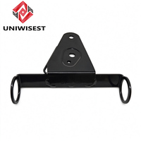 Pièces de moto, support de phare avant avec coussinets en caoutchouc, acier noir pour Haojue Xpress 125, support de montage de phare