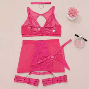 <span class=keywords><strong>Reggiseno</strong></span> Sexy trasparente con ferretto da donna vendita all'ingrosso in <span class=keywords><strong>maglia</strong></span> erotica Lingerie grande <span class=keywords><strong>seno</strong></span> taglia - Product Image 5