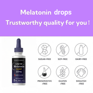 Grosir kualitas tinggi Theanine Ashwaganda Liposomal naturmade 98% suplemen jumlah besar 60mg 5mg 3mg 10mg Melatonin tetes untuk tidur - Product Image 4