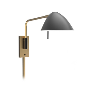 Lampada da Parete Singola per Hotel, Montaggio a Muro, <span class=keywords><strong>Braccio</strong></span> Orientabile Regolabile, <span class=keywords><strong>Applique</strong></span> <span class=keywords><strong>con</strong></span> Paralume in Tessuto a Tamburo - Product Image 6