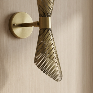 Promotion : Applique Murale LED Métallique à Commande Tactile Dorée, Design Simple, Double Tête Haut et Bas, Étanche pour Extérieur, Idéale pour la Décoration Intérieure - Product Image 2