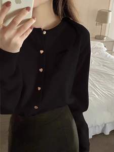 Cárdigan de Punto Rosa para Mujer, Primavera y Otoño, Estilo Suave, Terciopelo de <span class=keywords><strong>Mapache</strong></span>, Suéter Corto de Alta Calidad, Top Pequeño - Product Image 5