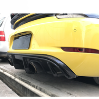 Pour Porsche 718 Cayman 2017-2019, style GT4, lèvre arrière en fibre de carbone sèche, diffuseur arrière