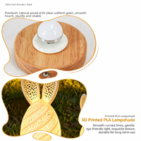 Nouvelle arrivée, lampe de table moderne en plastique LED à texture ondulée 3D, écologique, blanche, minimaliste, lampe de chevet, lumière de nuit pour la maison