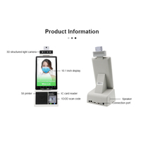 Quiosco de autoservicio Android Debian OS táctil de escritorio de 10,1 pulgadas al por mayor con impresora térmica de 58mm lector NFC escáner de código QR