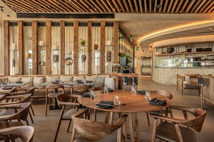 Fashion Design OEM ODM Commercial Catering Leisure Booth Bar Cafe Hotel <strong>Restaurant</strong> Furniture Dining Table Chairs <strong>Set</strong> - Product Image 3