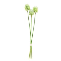Fleur d'allium artificielle de 56 cm de long, 3 tiges, fausses tiges d'allium, décoration d'intérieur