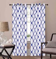 Rideau en matrice 100% polyester blanc avec la couleur taupe bleu blanc noir argent