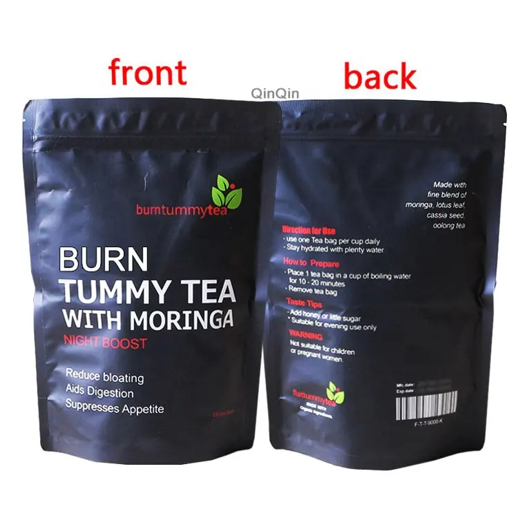 Winstown moringa 28day detox food custom OEM herbs fat burning fast slimming tea moringa 28days weight loss burn tummy tea
