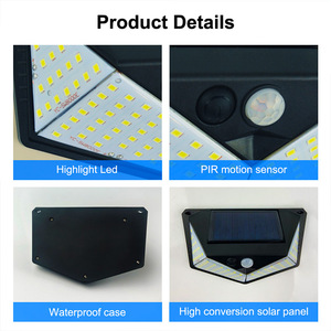 Lámpara Solar con Sensor de Movimiento PIR, Lámpara de Pared para Jardín, Iluminación LED Solar, Lámpara de Pared con Sensor - Product Image 4