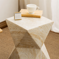 Table basse moderne et durable en ciment magnésia pour appartement et salon, mobilier de maison
