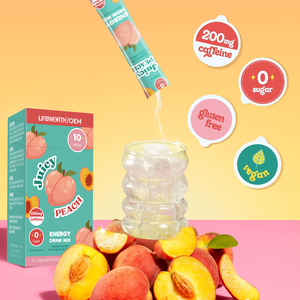 LIFEWORTHエナジードリンクパウダー天然200mgカフェインゼロシュガープレワークアウト性能オンザゴードリンクミックスビオチンBビタミン - Product Image 3