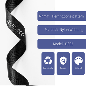 Bán buôn Đen 2.5cm Polyester xương cá <span class=keywords><strong>Webbing</strong></span> hạt Mỹ giả Nylon <span class=keywords><strong>Webbing</strong></span> dây đai an toàn đóng đai - Product Image 6
