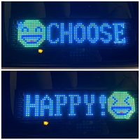 Panel LED Flexible para Ventana de Coche, USB 5V, Bluetooth, 7 Colores, Densidad de Píxeles P4, Texto Programable, Patrón, Control Remoto, Interior