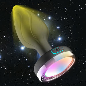 Leuchtender Analplug mit Kabelloser Fernbedienung Vibrations-Masturbator Silikon-Buttplug für die anale Massage für Frauen - Product Image 5