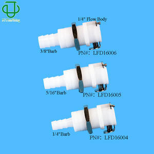 Válvula de Compuerta de Placa Pasante Roscada Jiyou Serie L 11/16-24UNEF con Asiento Hembra de Plástico POM y Acoplamiento Rápido Tipo Pagoda - Product Image 2