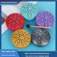Mini Ethereal Steel Tongue Drum 3-Inch 6-Tone Percussion Instrument Portable Small Drum for Kids New Export Children's Drum