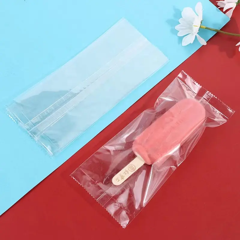 Embalagem saco de plástico transparente para picolés, embalagem para sorvete