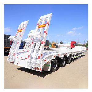 Semirremolque de Plataforma Baja de 3 o 4 Ejes, 13000 mm, con Cuello de Cisne, Certificado CE, Capacidad de 30-100 Toneladas, Carga Útil de 100 Toneladas - Product Image 2