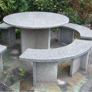 Bàn Đá Tròn Ngoài Trời Và Ghế Dài - Product Image 4