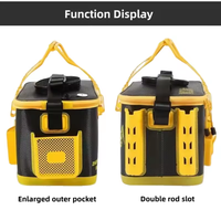 Seau de pêche professionnel portable multifonctionnel en EVA, boîte pliable pour poissons vivants, pour le stockage extérieur et la conservation de la fraîcheur, équipement de pêche