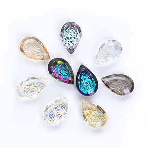 Xichuan goutte forme en relief monotrou pendentif relief fond cristal pierre strass collier boucle d'oreille broche bricolage accessoires - Product Image 5