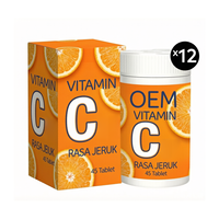 Complément Énergétique Naturel à la Vitamine C pour Adultes Marque Blanche Saveur Orange 40 Comprimés/Flacon Formule Personnalisée OEM Comprimé Santé