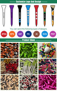Tees de golf en bois naturel OEM, logo personnalisé, tees de golf en plastique colorés de haute qualité - Product Image 6