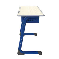 Bureaux et chaises doubles en métal modernes et durables de haute qualité, plateau en bois, 2 tiroirs, confortables, garantie 5 ans, école, maison, bureau