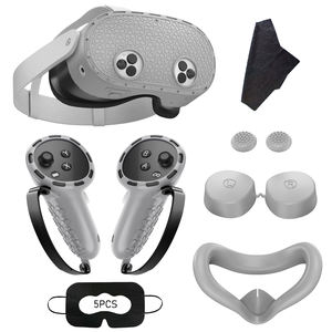 7-en-1 casque de réalité virtuelle ensemble d'étuis de protection en Silicone accessoires de jeu de Communication sans fil 5 masques jetables pour les yeux - Product Image 1